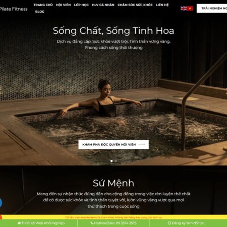 Theme wordpress trung tâm Yoga, pilates