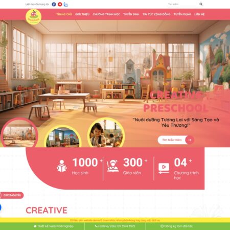 Theme wordpress trường mầm non, anh ngữ 03